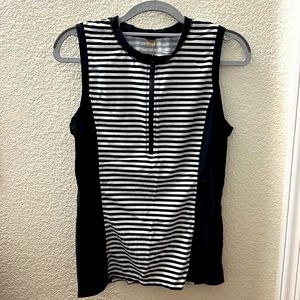 (NWOT) Old Navy Black and White Stripes Swim Top